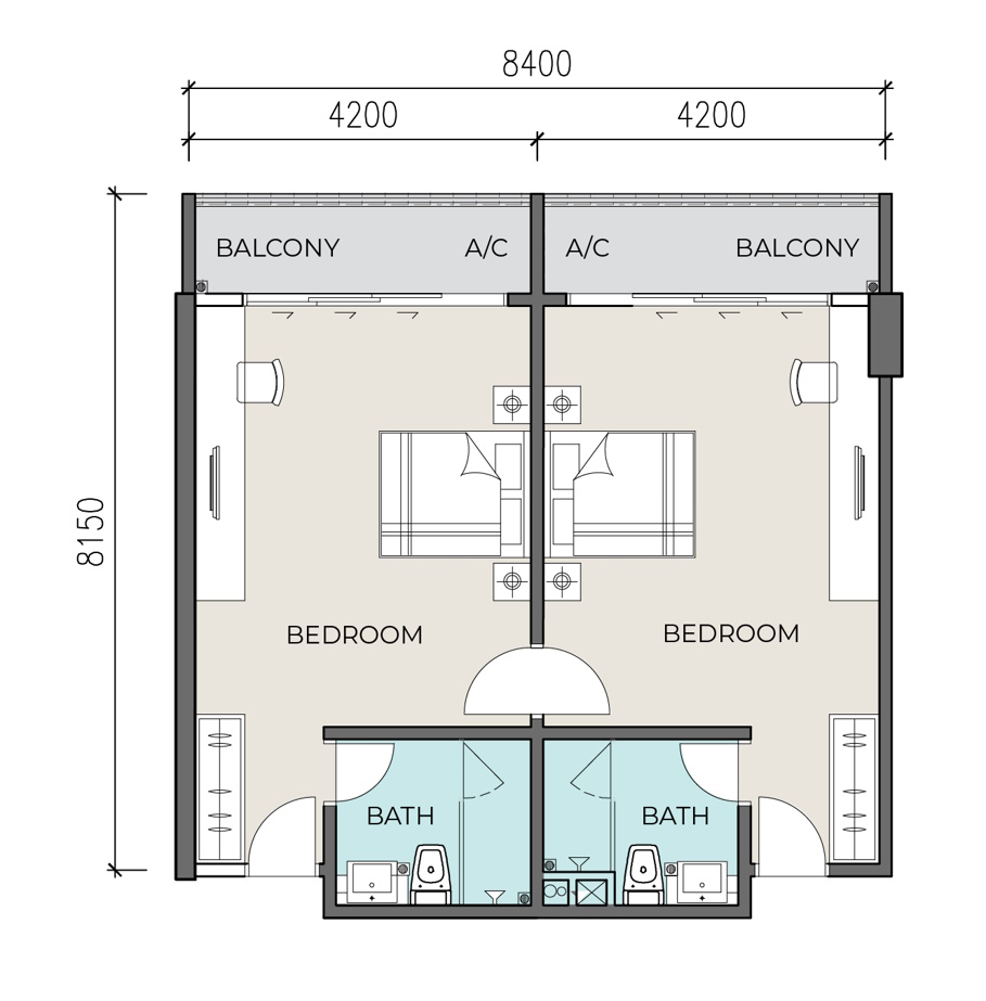Type A - 757 sq ft
